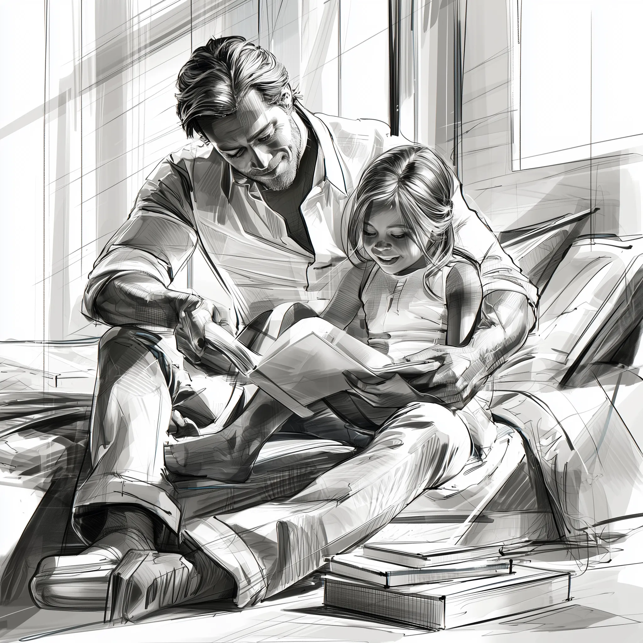 Illustration for the qmBase story Good night