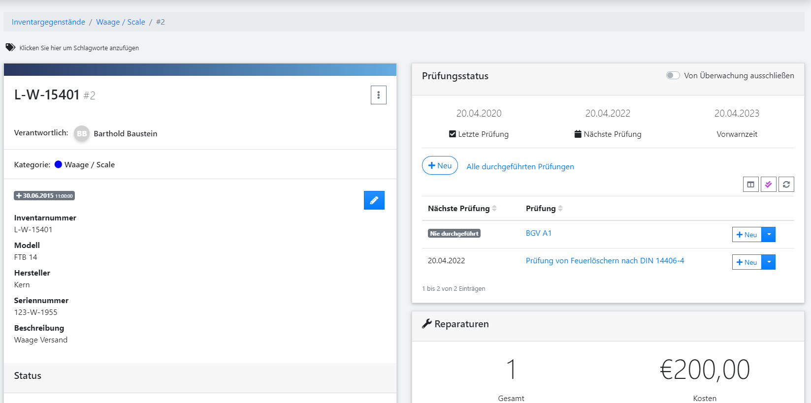 qmBase Software App Qualifikationen, Aufgaben zuweisen 