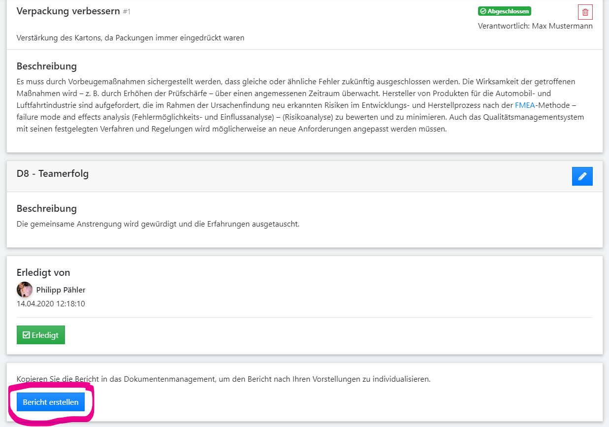 qmBase Software App Qualifikationen, Aufgaben zuweisen 