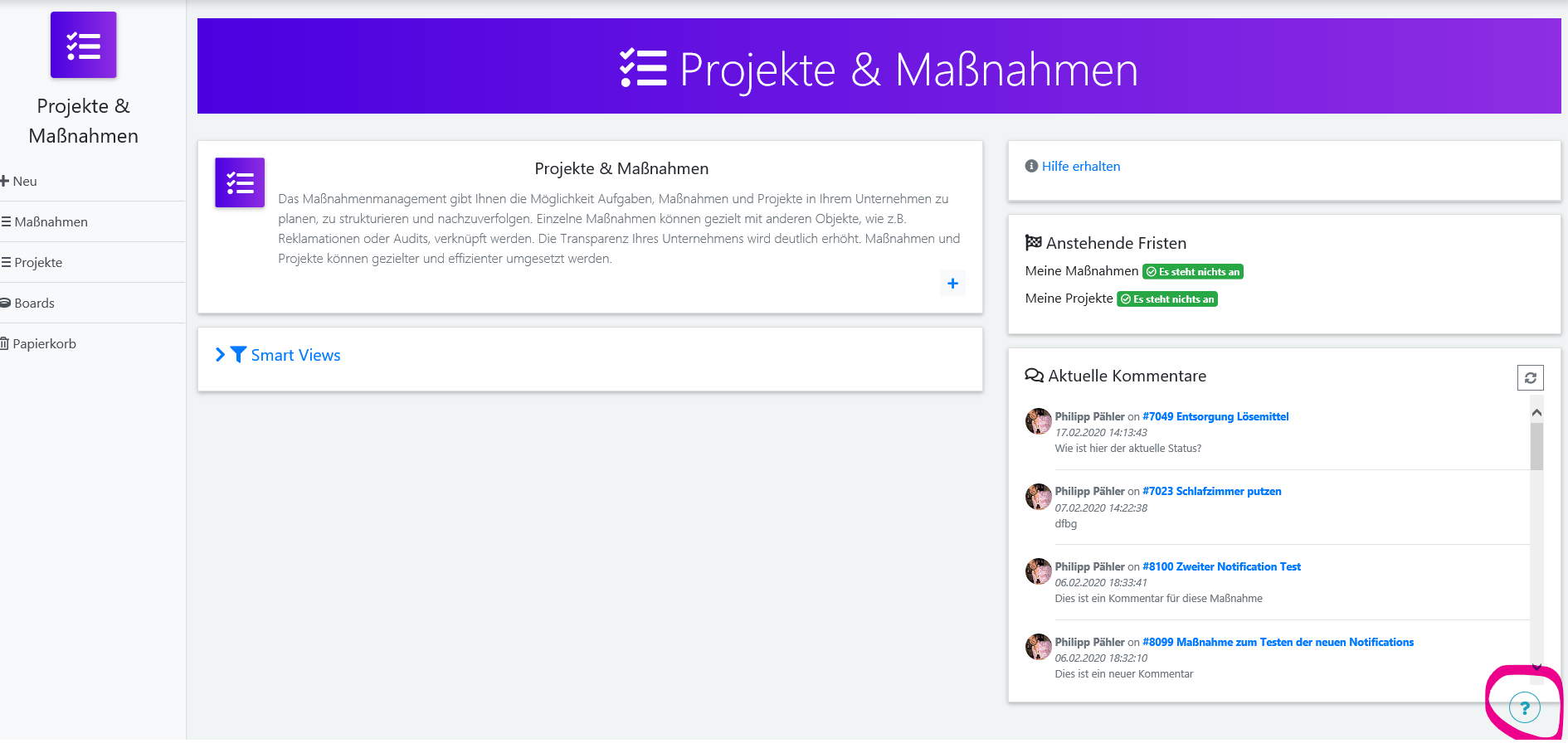 qmBase Software App Qualifikationen, Aufgaben zuweisen