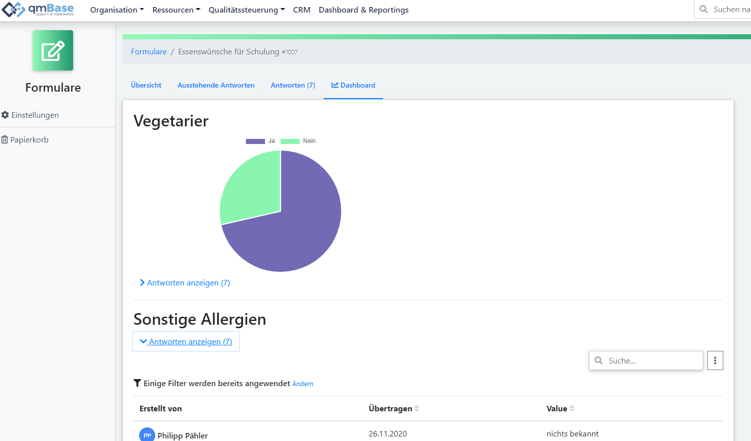 Changelog qmBase Formulare