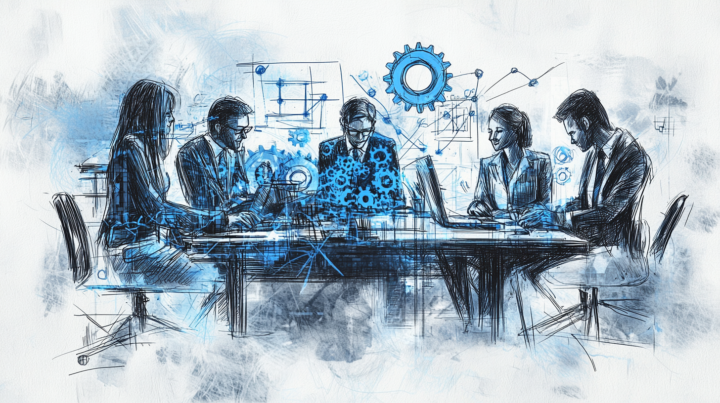 Team von Mitarbeitenden in einer Besprechung – Zusammenarbeit im Fokus der ISO 9001:2026
