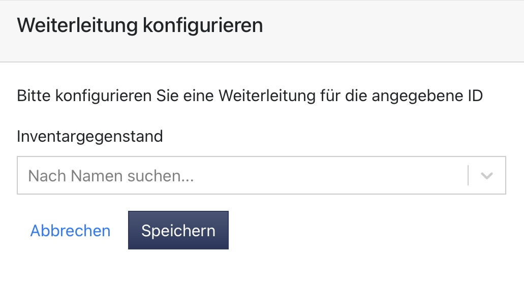Weiterleitung konfigurieren