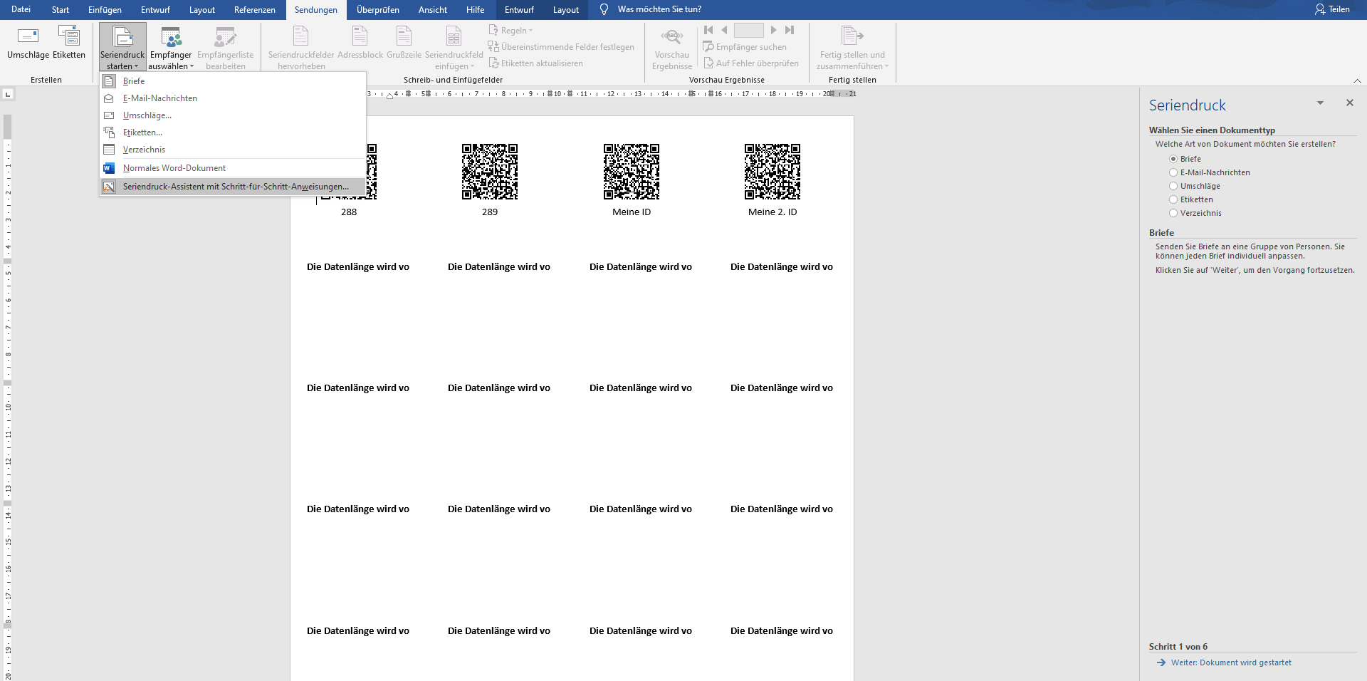 qmBase QR-Code erstellen mit Excel und Word Serienbrief, Instandhaltung, Digitalisierung, Smart Maintenance, Maintenance Management