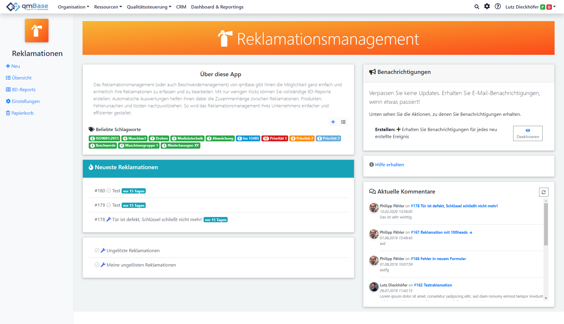 Reklamationsmanagement qmBase